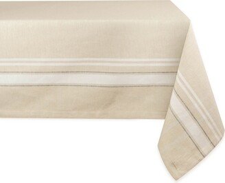 Chambray French Stripe Tablecloth 60
