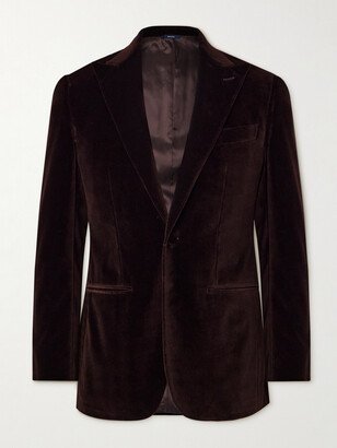 Thom Sweeney Cotton and Modal-Blend Velvet Tuxedo Jacket