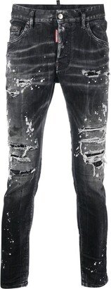 Distressed-Effect Skinny Jeans-AK