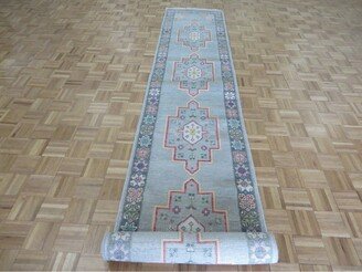 Hand Knotted Gray Oushak with Wool Oriental Rug