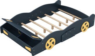 TONWIN Full Size Race Car-Shaped Platform Bed