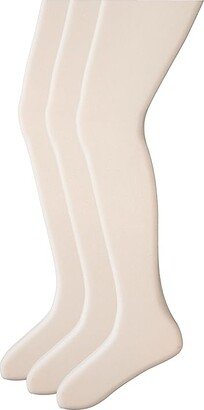 Pima Cotton Tights 3-Pack (Infant/Toddler/Little Kid/Big Kid) (Ivory/Ivory/Ivory) Hose