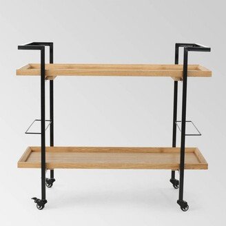 Gerard Industrial Wooden Bar Cart