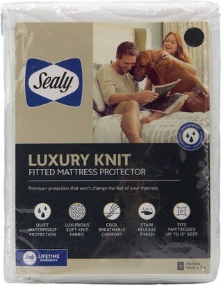 Luxury Knit Mattress Protector White