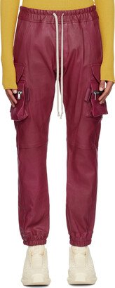 Pink Mastodon Cargo Leather Pants