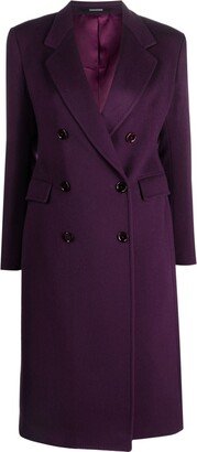 Double-Breasted Virgin Wool Blend Coat-AA