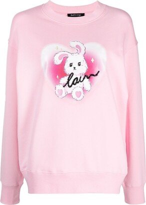 tout a coup Cartoon-Print Cotton Sweatshirt