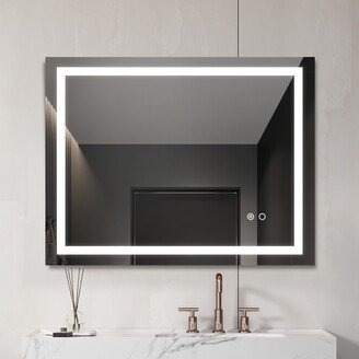 HwoamneT LED Lighted Bathroom Mirror with Dimmable