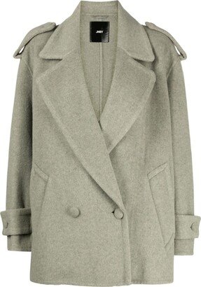 Double-Breasted Wool-Blend Coat-AB