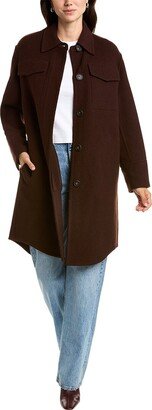 Wool-Blend Shirt Coat