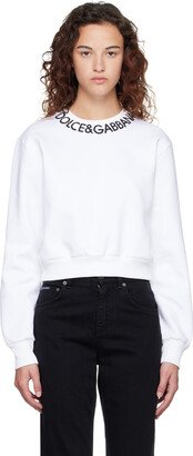 White Cropped Sweatshirt-AA