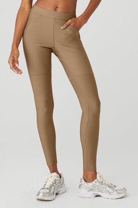 High-Waist Airlift 4 Pocket Utility Legging in Gravel Beige, Size: 2XS |