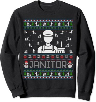 Janitor Ugly Christmas Costume Outfits Ugly Christmas Sweaters Men Women Xmas Ugly Janitor Sweatshirt