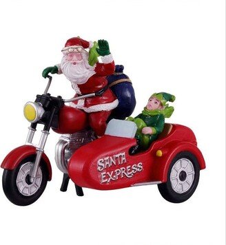 Lemax Santa Express #13569 Motorcycle & Elf Santa's Wonderland Christmas Village Figurines 2021 New Retail Packaging