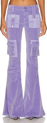 Cargo Flare Pant in Lavender