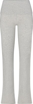 Cotton Jersey Foldover Pant | Light Heather Grey