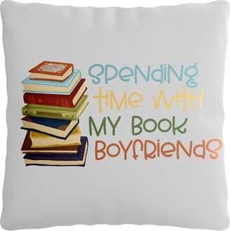 Spending Times With My Bookfriends, 15.75In X Peach Skin Pillow Cover, With Optional Insert