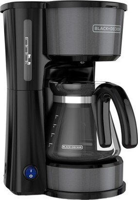 4-in-1 Coffee Station 5-Cup Coffee Maker in Stainless Steel Black
