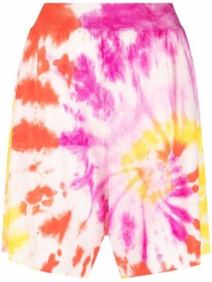 Tie-Dye Cotton Shorts