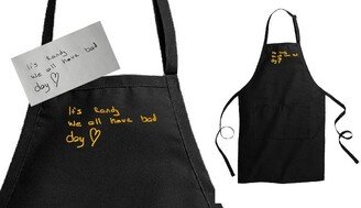 Personalized Handwriting Embroidery Apron, Custom Kids Artwork Gift, Love Note Embroidery, Unique Gift For Mom, Dad, Grandma & Grandpa