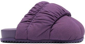 Gathered-Padded Slippers