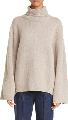 Women's Oversize Wool & Cashmere Turtleneck Sweater