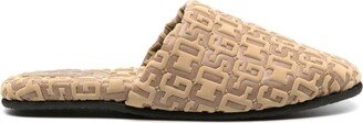 Logo-Embossed Monogram Slippers