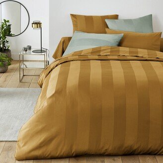 La Redoute Interieurs Striped Cotton Satin 300 Thread Count Duvet Cover