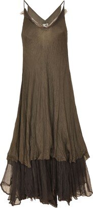 Asymmetric Lace Paneled Dress