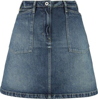 Denim Mini Skirt-AC