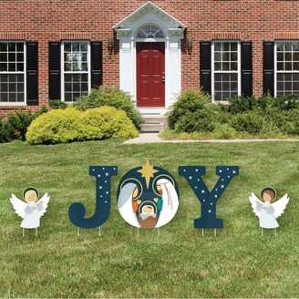 Big Dot Of Happiness Holy Nativity - Yard Sign Outdoor Lawn Decor - Christmas Yard Signs - Joy