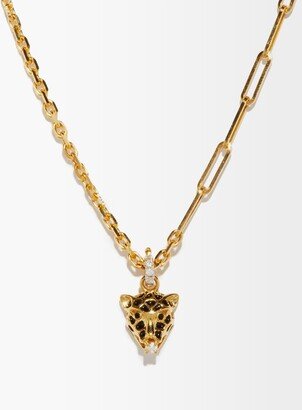 Leopard Diamond & 18kt Gold Pendant Necklace