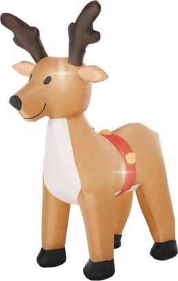 Homcom 6' Christmas Inflatable Reindeer Outdoor Blow-Up Yard Decoration