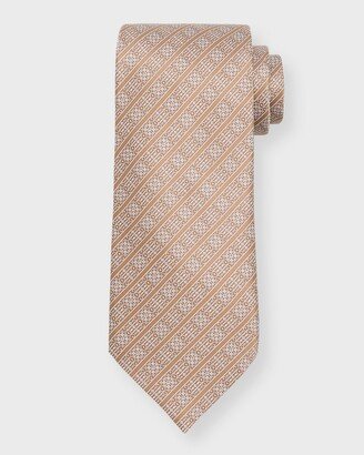 Men's Ornate Stripe Silk Tie