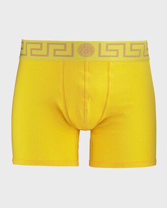 Greca Border Long Boxer Trunks