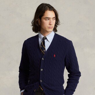 Cable-Knit Wool-Cashmere Cardigan-AC