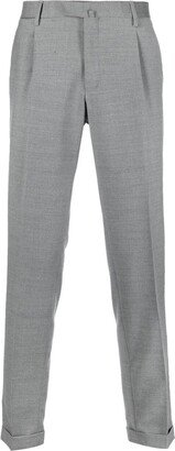 Pleat-Detail Wool-Blend Trousers