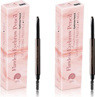 La Predire Paris Prestige Prestige Flawless Eyebrow Pencil - Pure Black (Pack of 2)