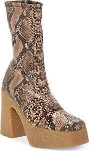 Women's Skyla Square Toe Platform High Heel Boots