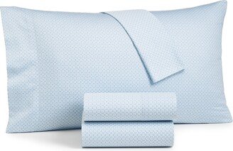 Damask Designs Extra Deep Pocket 550 Thread Count Printed Cotton 4-Pc. Sheet Set, King, Created for Macy's