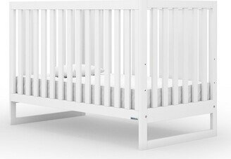 dadada Baby Austin 3-in-1 Convertible Crib Urban Modern White