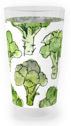 Outdoor Pint Glasses: Broccoli - Green Outdoor Pint Glass, Green