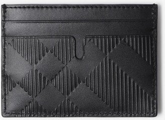 Check Leather Card Case