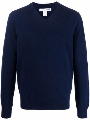 fine-knit V-neck jumper-AC