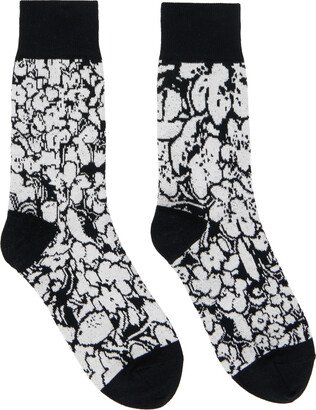 Black & White Floral Socks