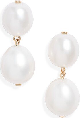 Duo Cultured Pearl Drop Earrings