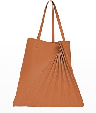 Sabrina Zeng Chiaroscuro Pleated Lambskin Tote Bag