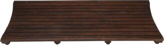 40x20 Wide Teak Wood Non-Slip Bathroom Floor Mat Dark Brown