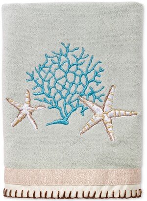 Beachcomber Embroidered Cotton Hand Towel, 16