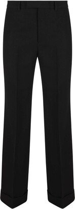 Wide Leg Gabardine Tailored Trousers